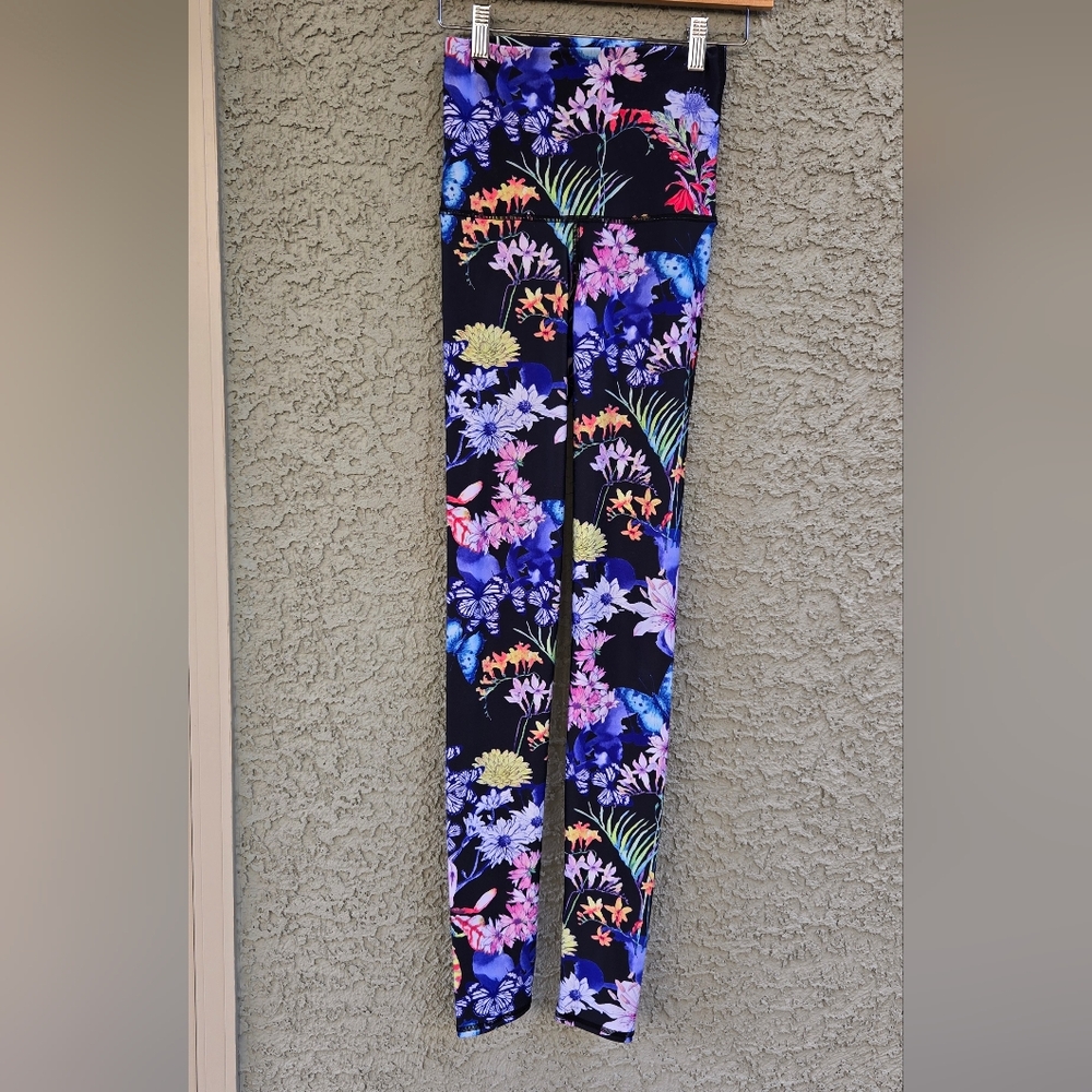 Emily Hsu Designs Black Floral Leggings